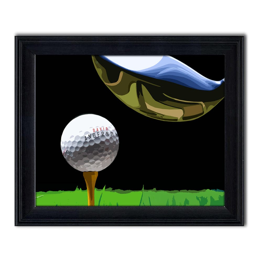 Personal-Prints art 14&quot;x17&quot; Under Glass Personalized Golf Ball Print