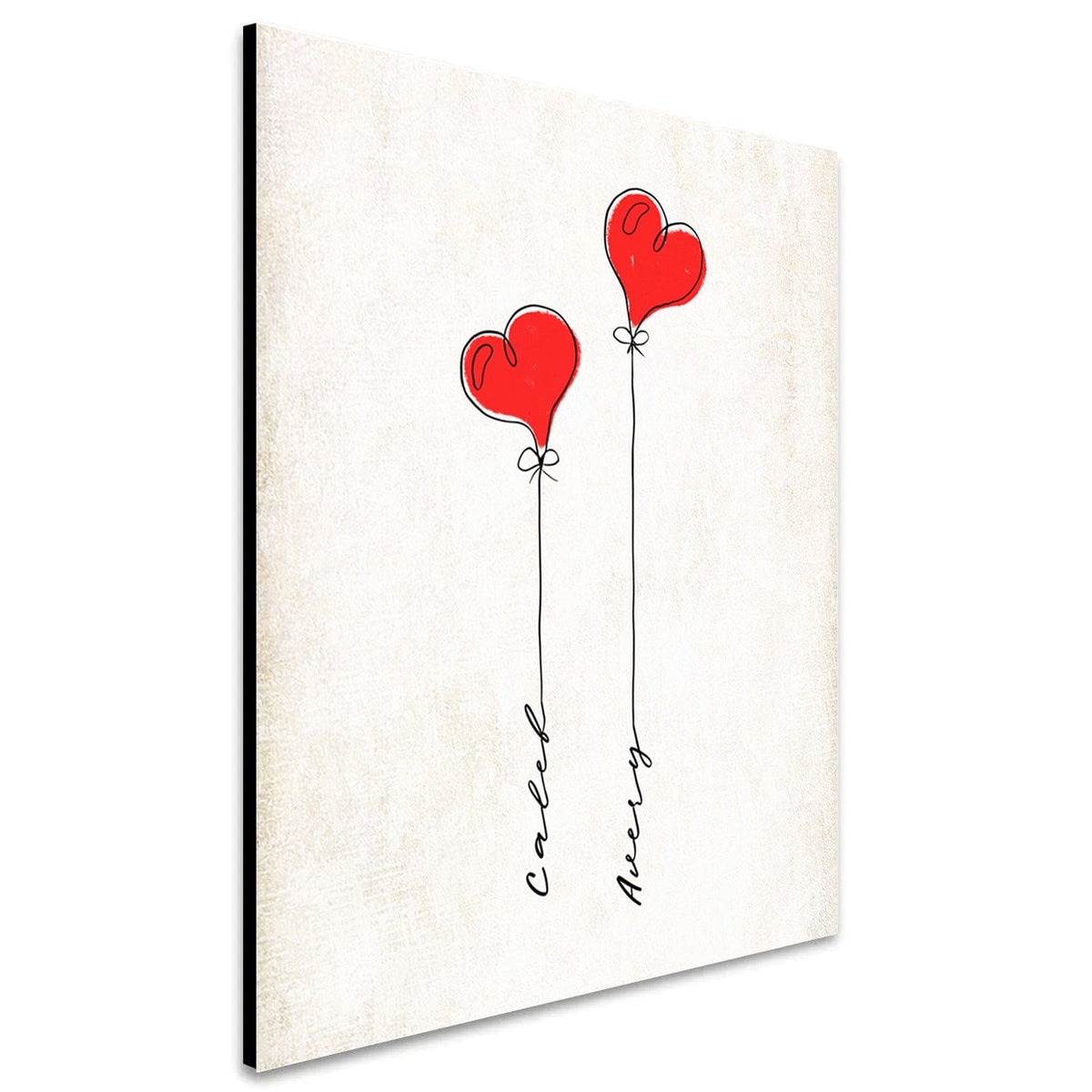 Personal-Prints art Personalized Heart Balloons Print