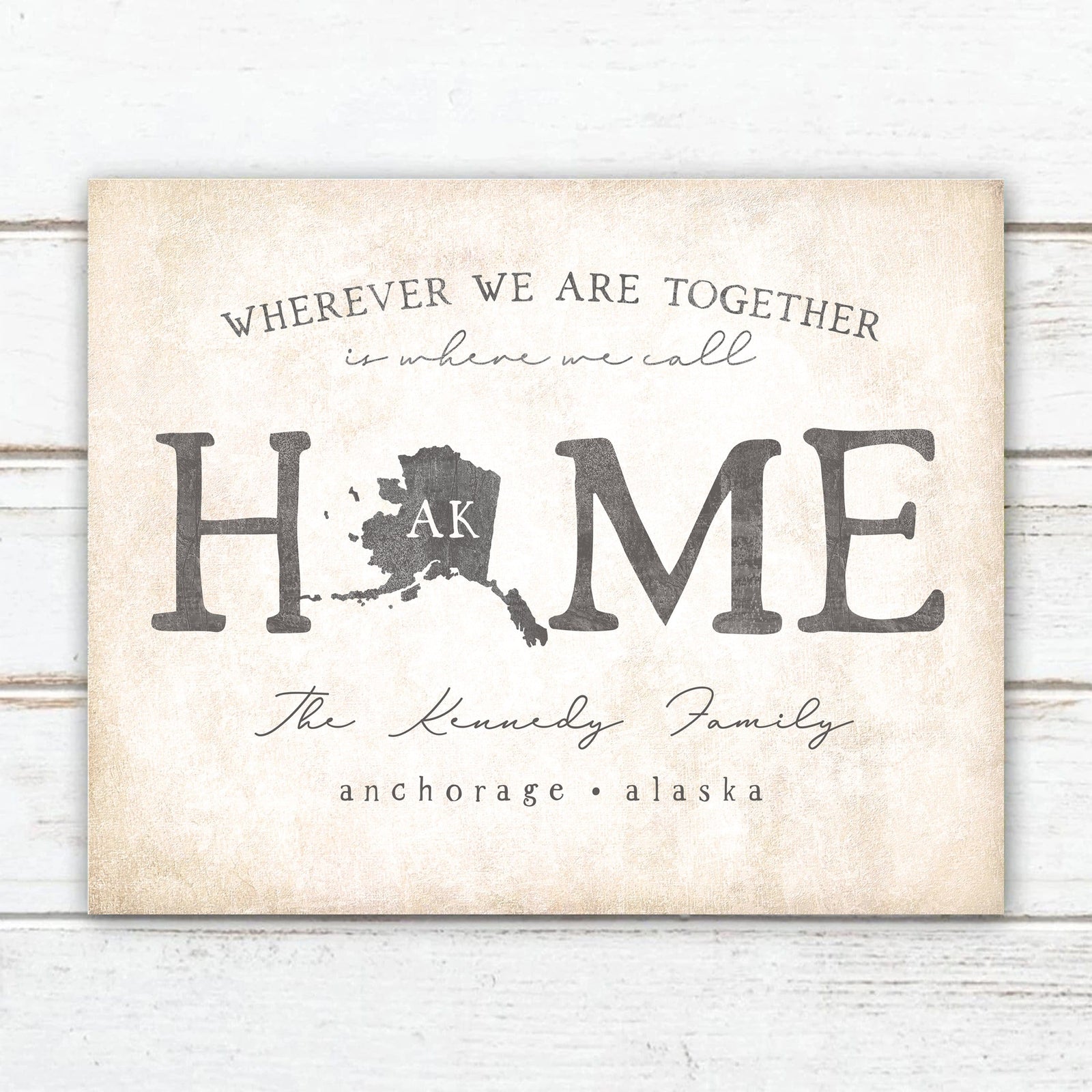 Personal-Prints art 11"x14" Block Mount Personalized Home State Print
