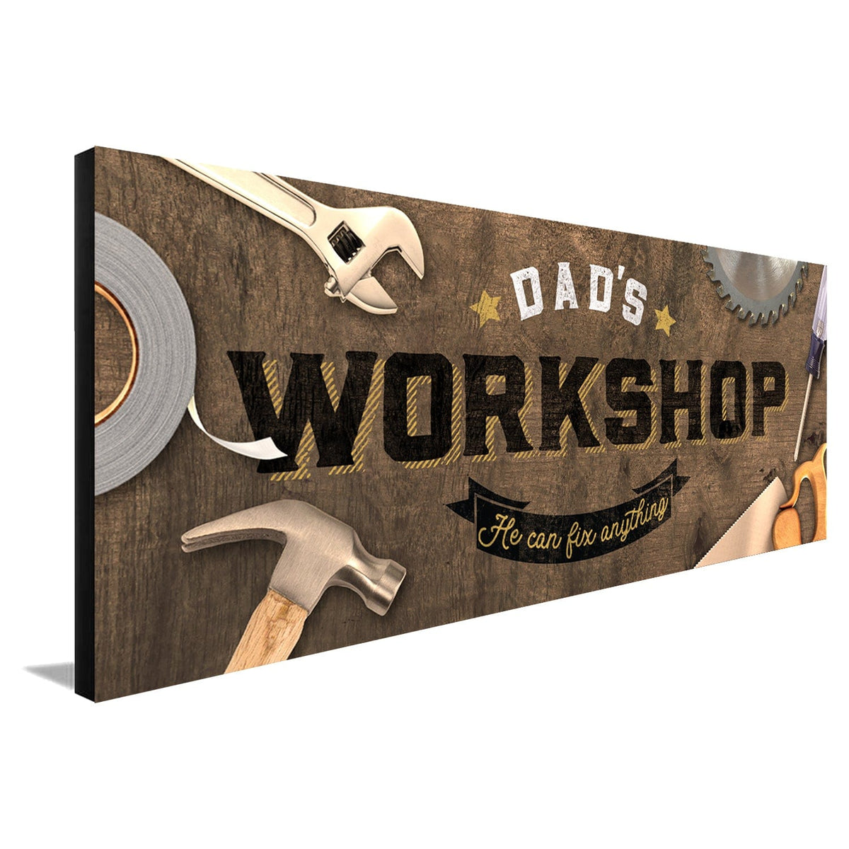 Personal-Prints art 6.5&quot;x18&quot; Block Mount Personalized Workshop Sign