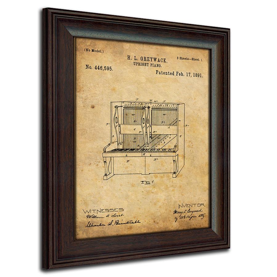 Personal-Prints art Upright Piano Piano - Patent Art