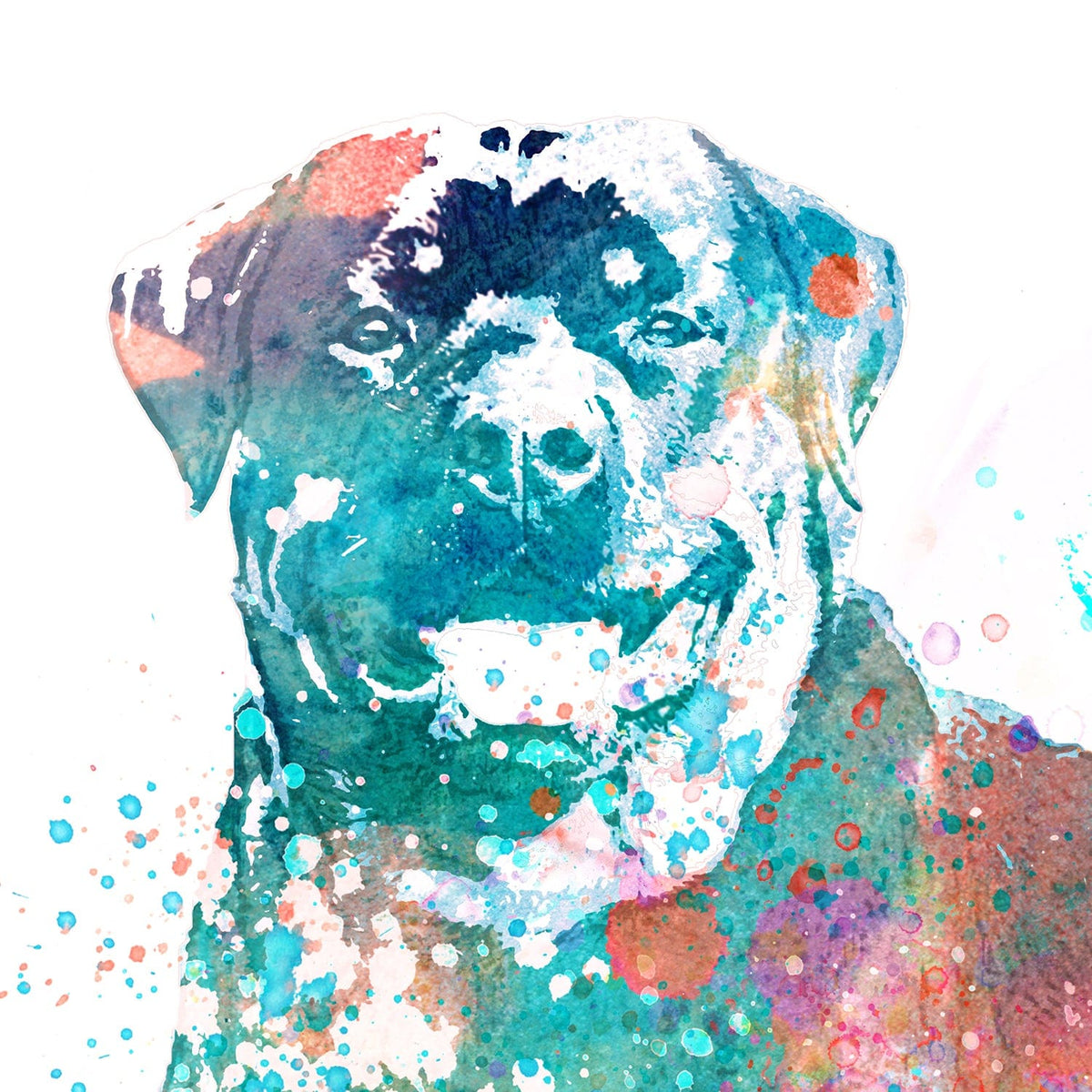 Personal-Prints art Rottweiler Watercolor Print