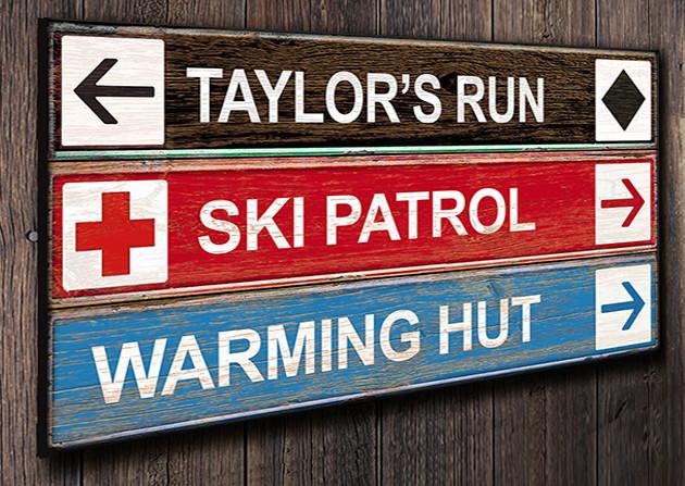 Personal-Prints art Ski Lodge Sign