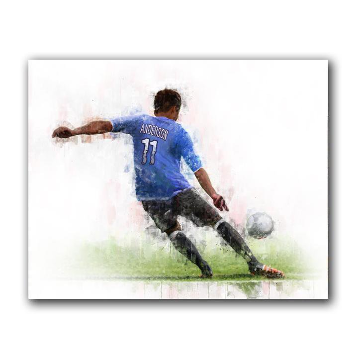 Personal-Prints art 11&quot;x14&quot; Block Mount Soccer Personalized Print