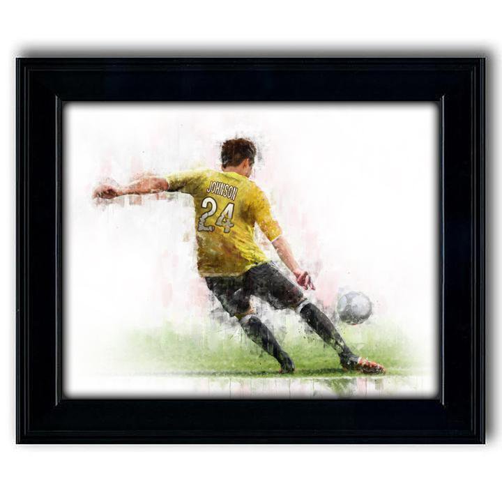 Personal-Prints art 14&quot;x17&quot; Under Glass Soccer Personalized Print