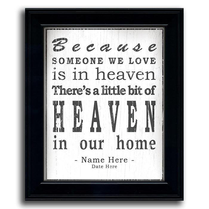 Personal-Prints art 12&quot;x15&quot; Under Glass Someone We Love Is In Heaven