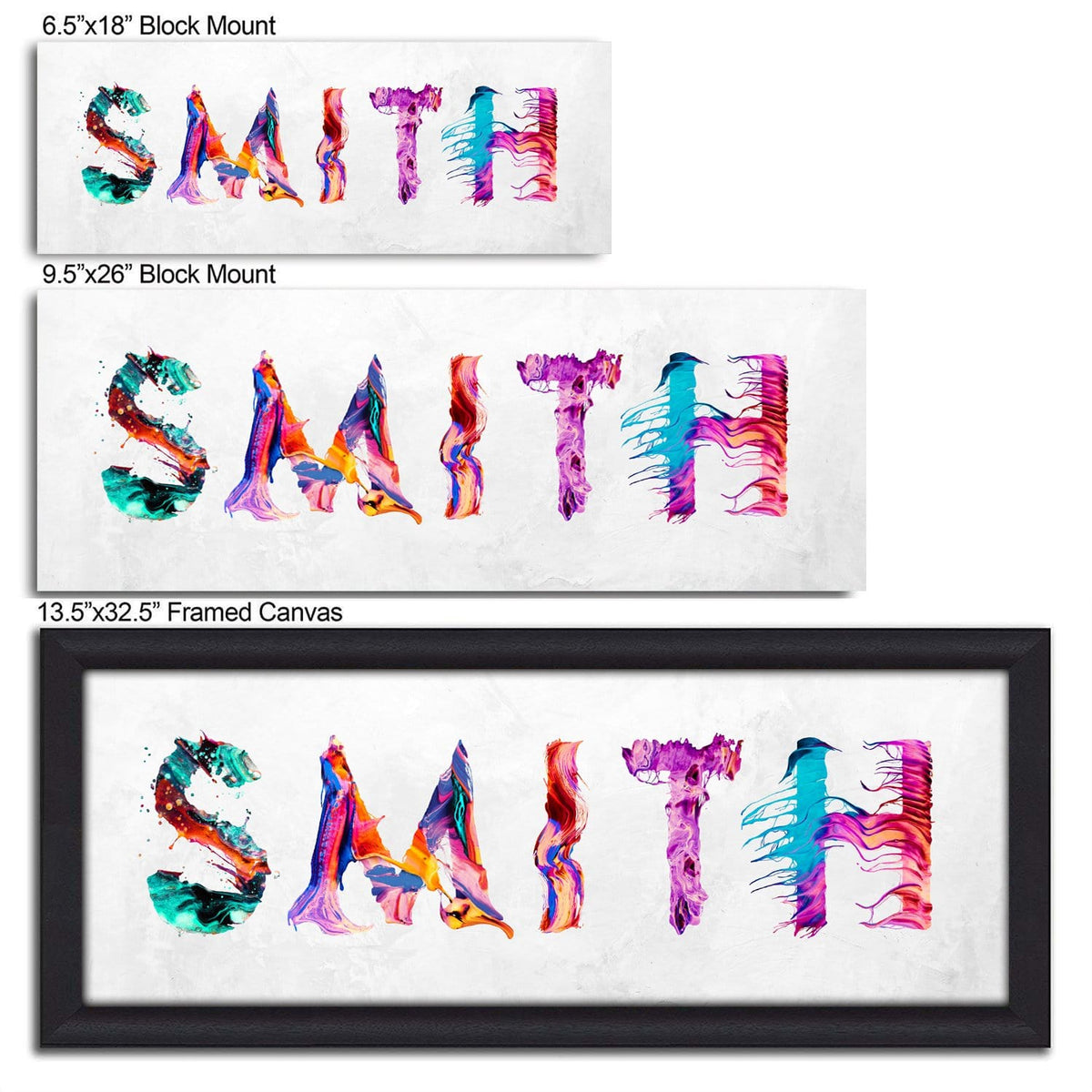 Personal-Prints art Splatter Paint Name Art