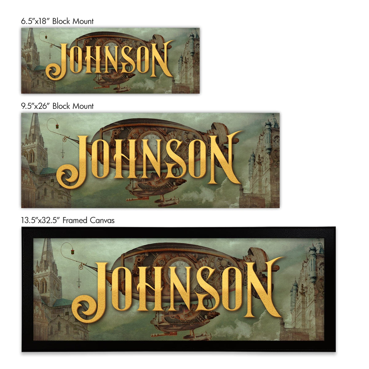 Personal-Prints art Steampunk Name Art