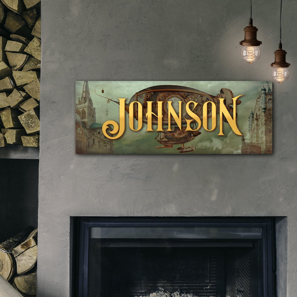 Personal-Prints art Steampunk Name Art