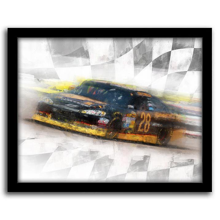 Personal-Prints art 12.5&quot;x15.5&quot; Framed Canvas Stock Car Racing