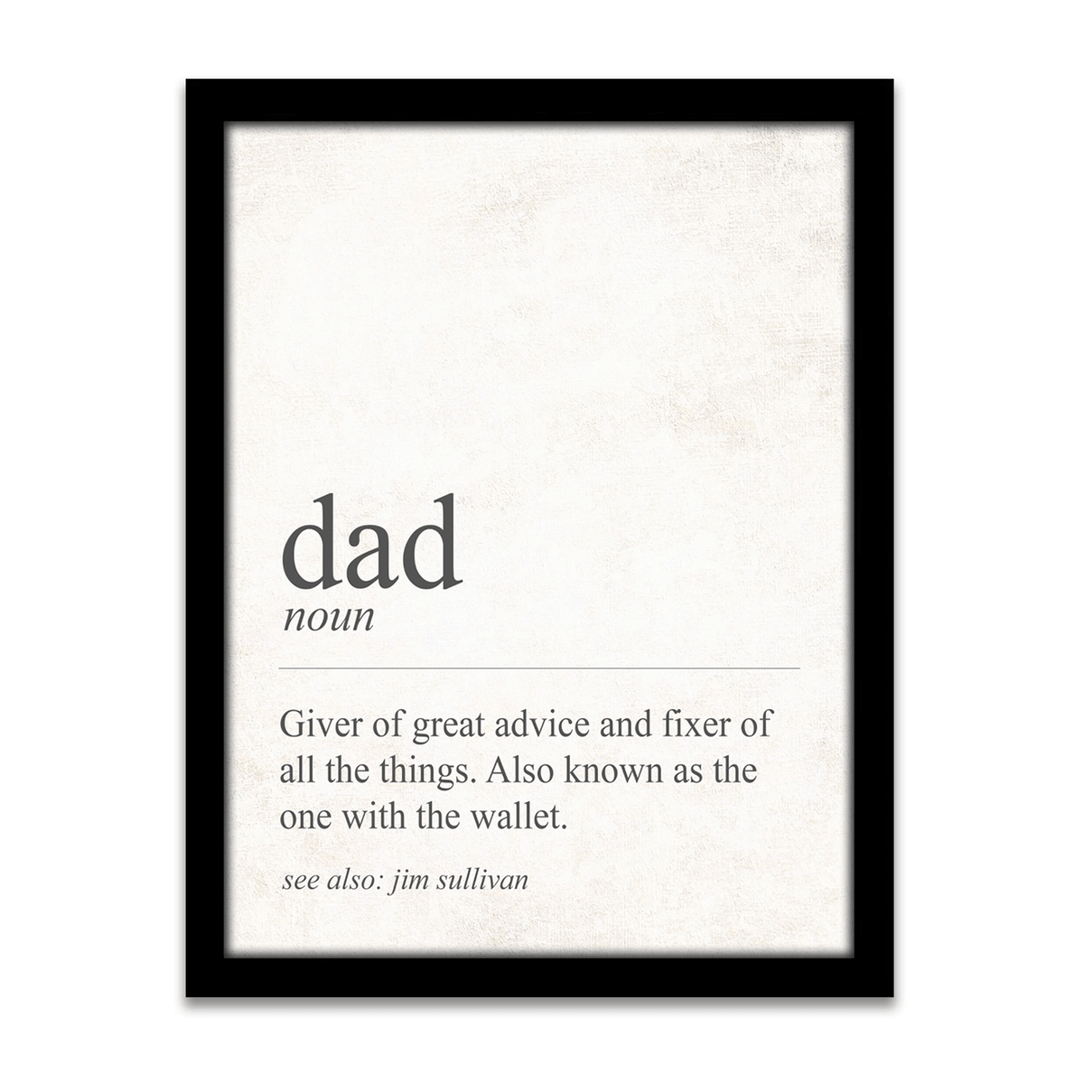 Personal-Prints art 12.5&quot;x15.5&quot; Framed Canvas The Definition of Dad