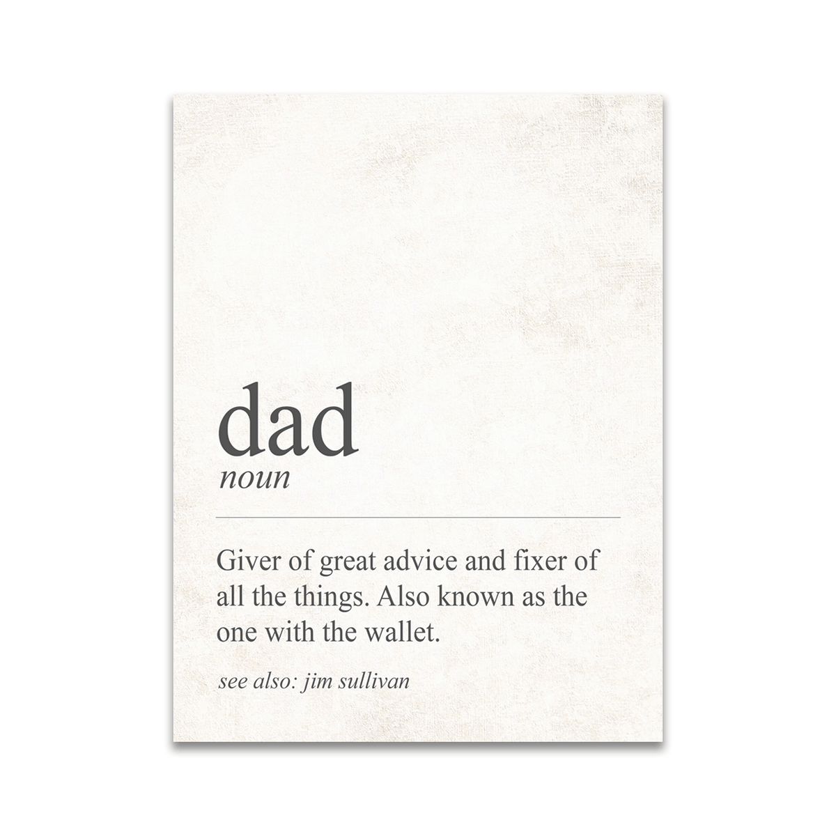 Personal-Prints art 6&quot;x8&quot; Block Mount The Definition of Dad