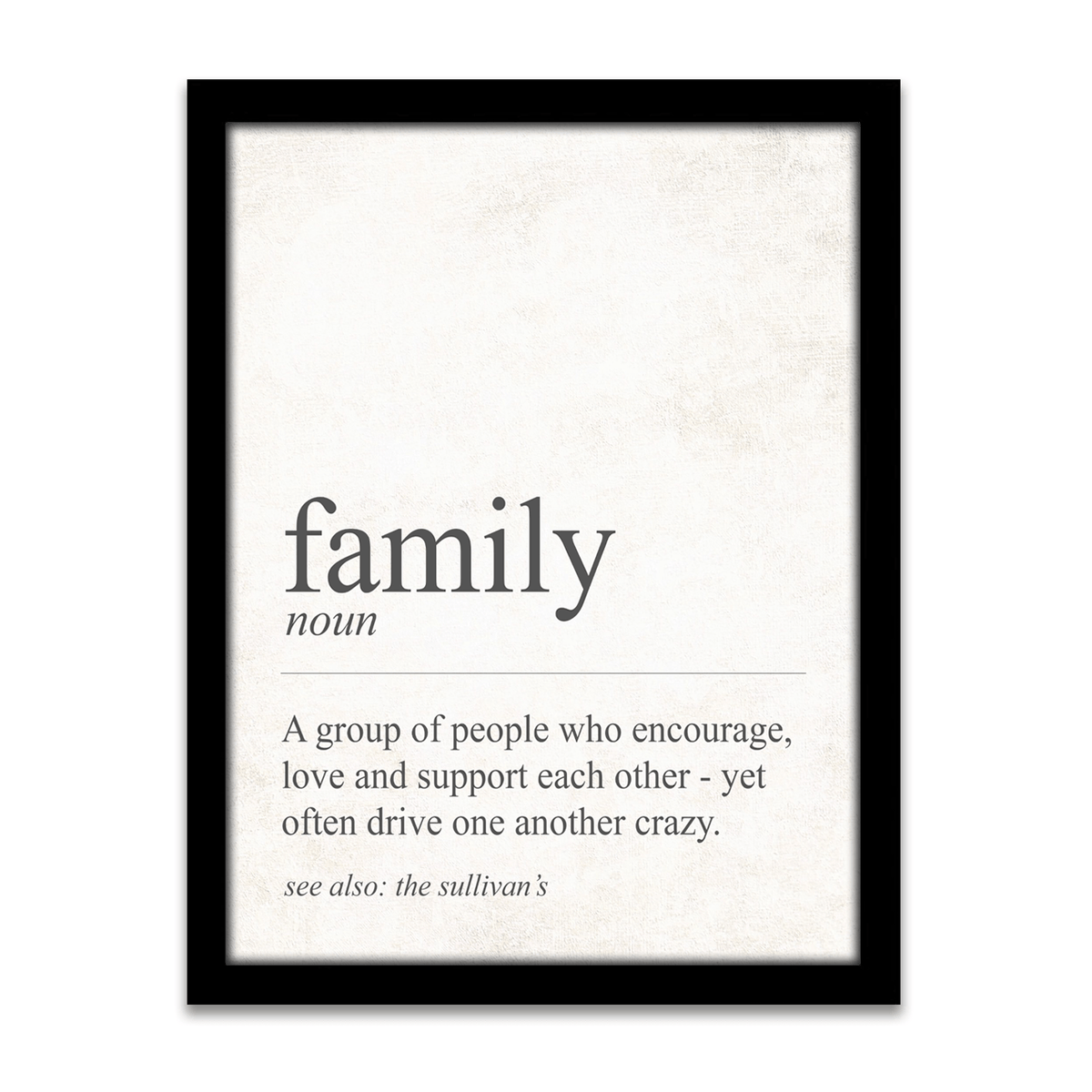 Personal-Prints art 12.5&quot;x15.5&quot; Framed Canvas The Definition of Family