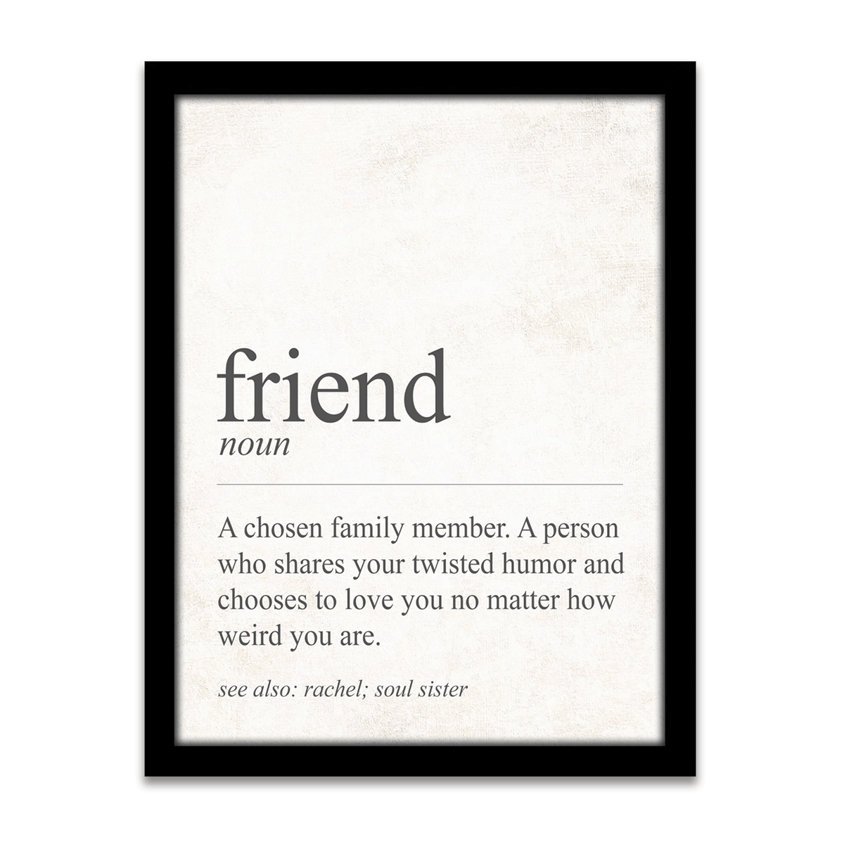 Personal-Prints art 12.5&quot;x15.5&quot; Framed Canvas The Definition of Friend