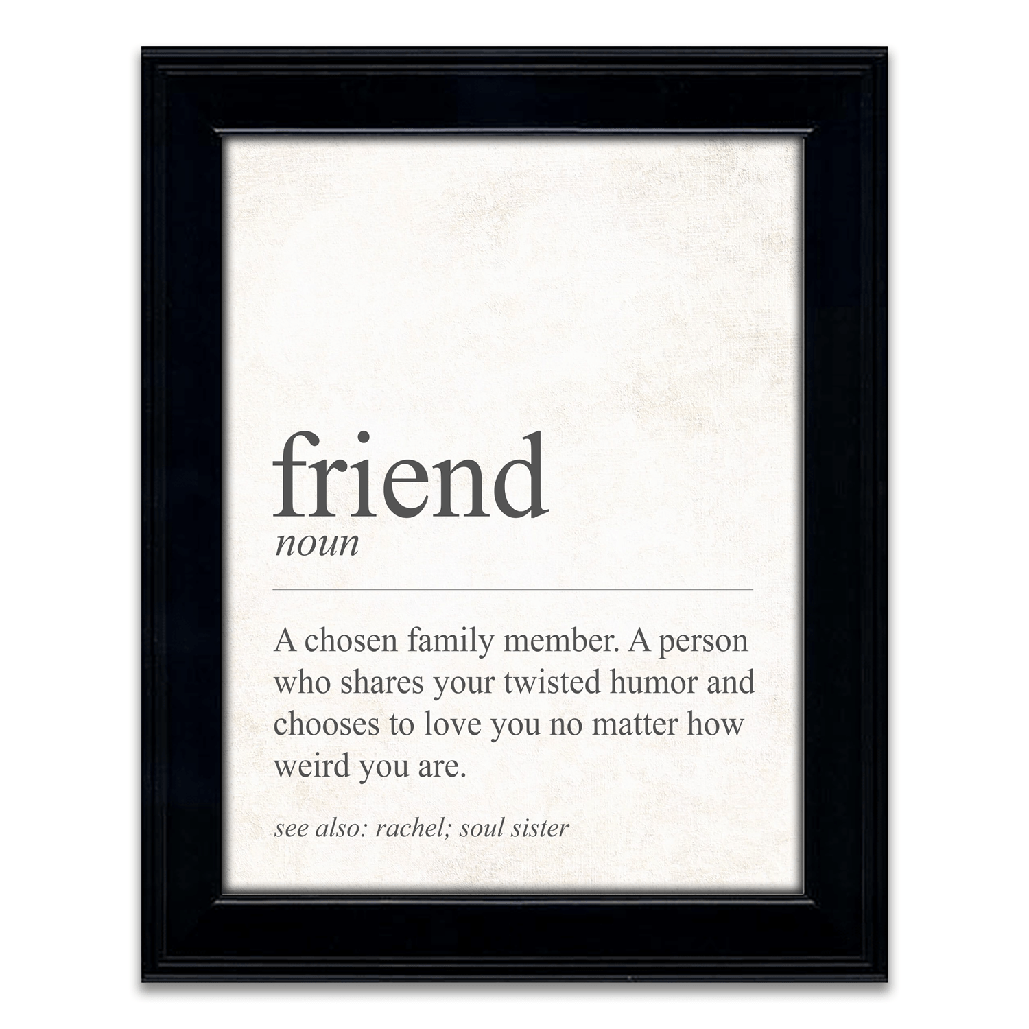 Personal-Prints art 14"x17" Framed Under Glass The Definition of Friend