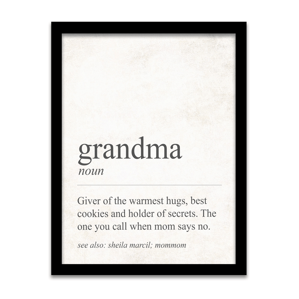 Personal-Prints art 12.5&quot;x15.5&quot; Framed Canvas The Definition of Grandma