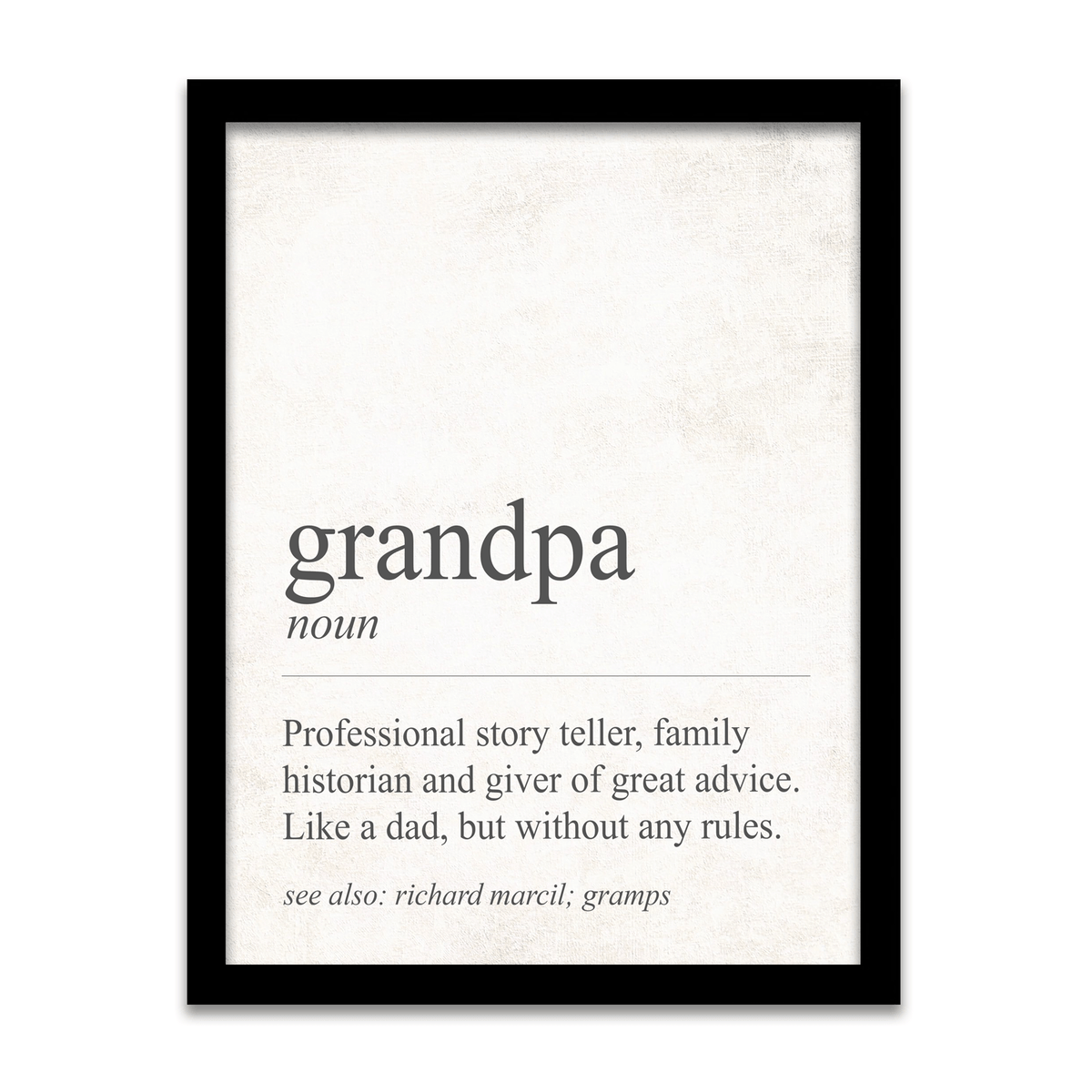 Personal-Prints art 12.5&quot;x15.5&quot; Framed Canvas The Definition of Grandpa