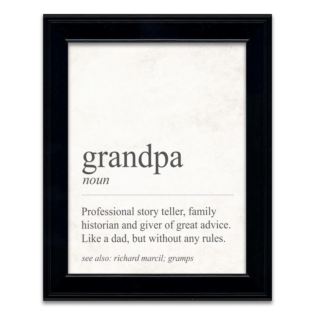 Personal-Prints art 14&quot;x17&quot; Framed Under Glass The Definition of Grandpa