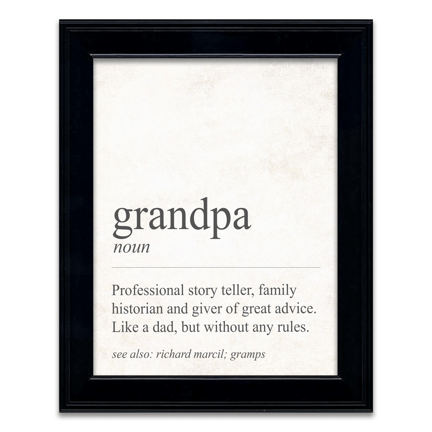 Personal-Prints art 14"x17" Framed Under Glass The Definition of Grandpa