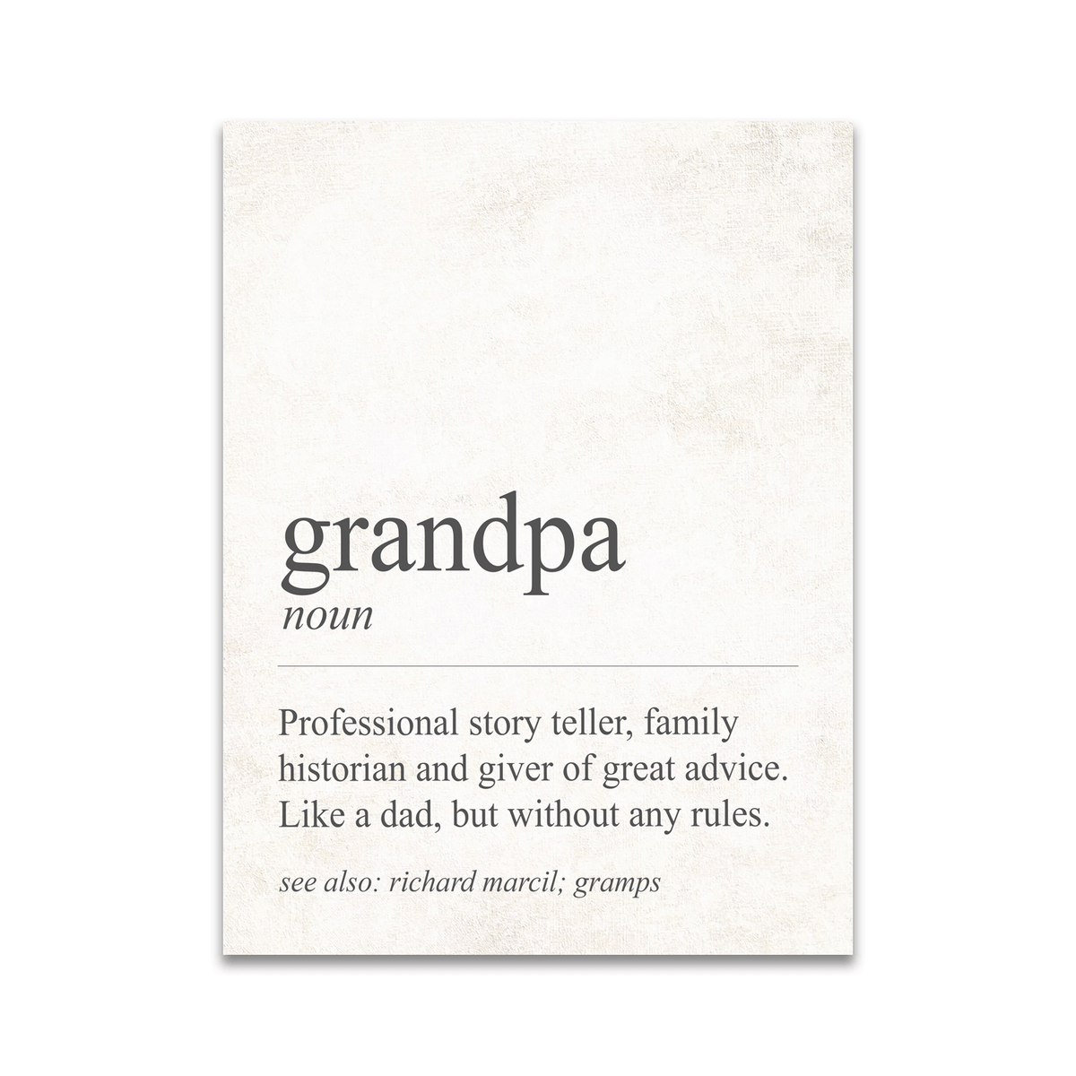 Personal-Prints art 6&quot;x8&quot; Block Mount The Definition of Grandpa