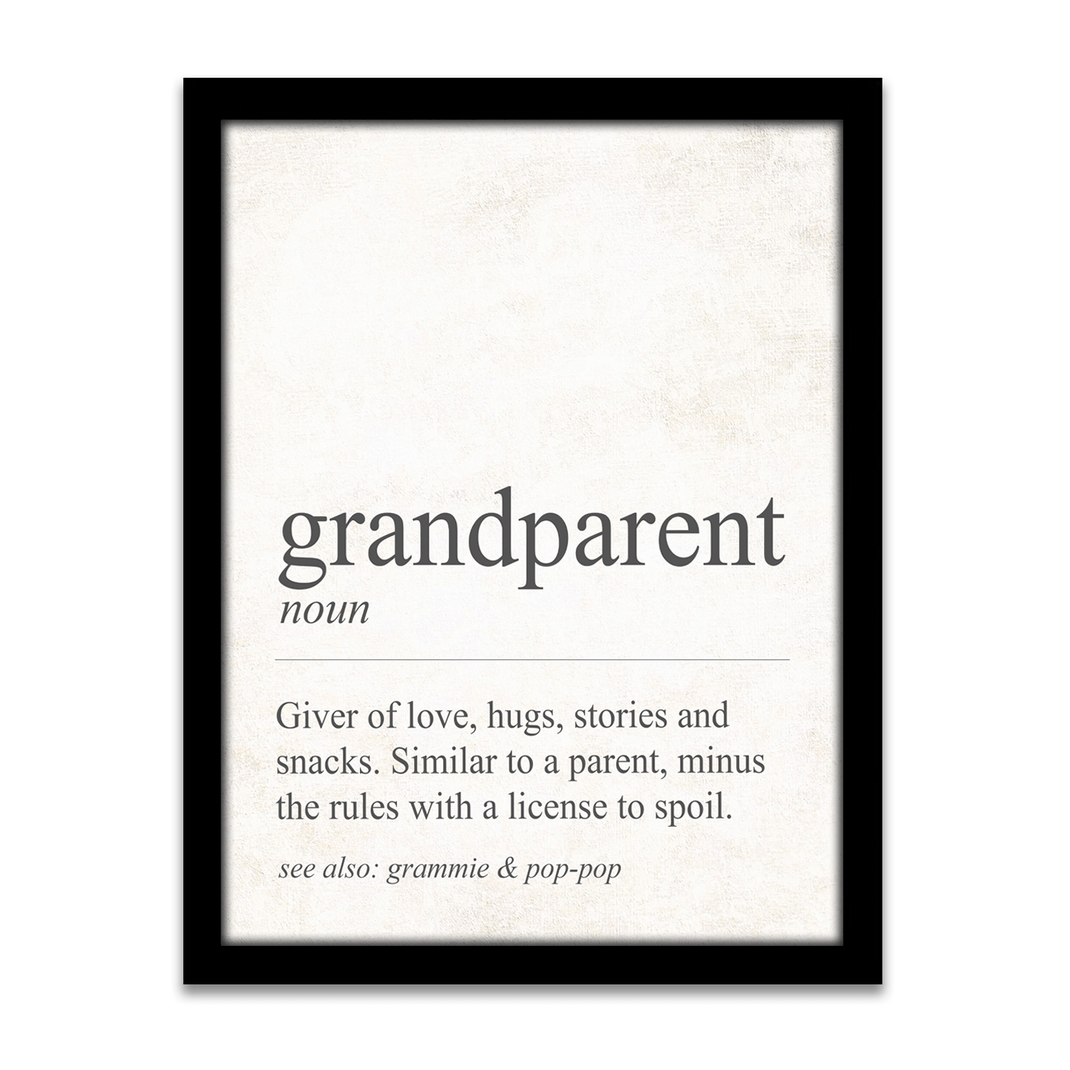 Personal-Prints art 12.5"x15.5" Framed Canvas The Definition of Grandparent