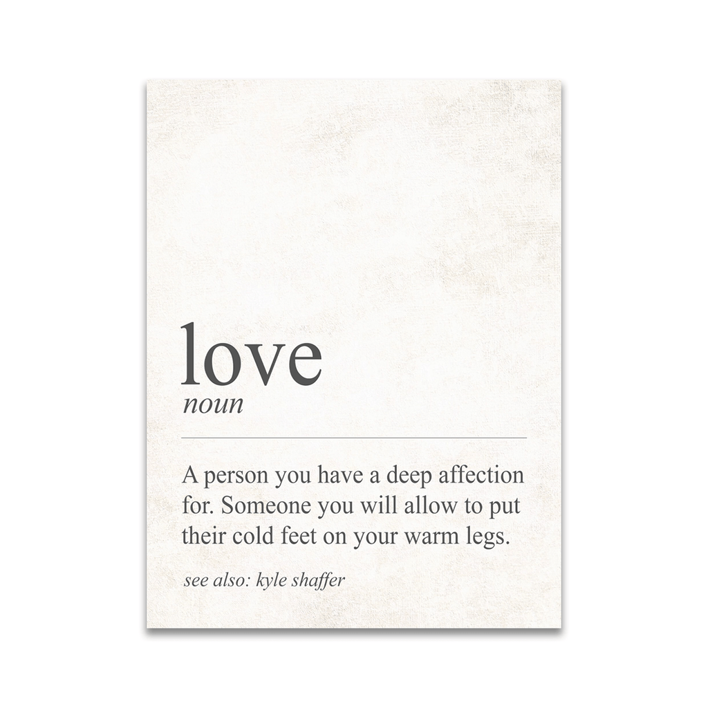 The Definition of Love - Fun personalized gift for the one you