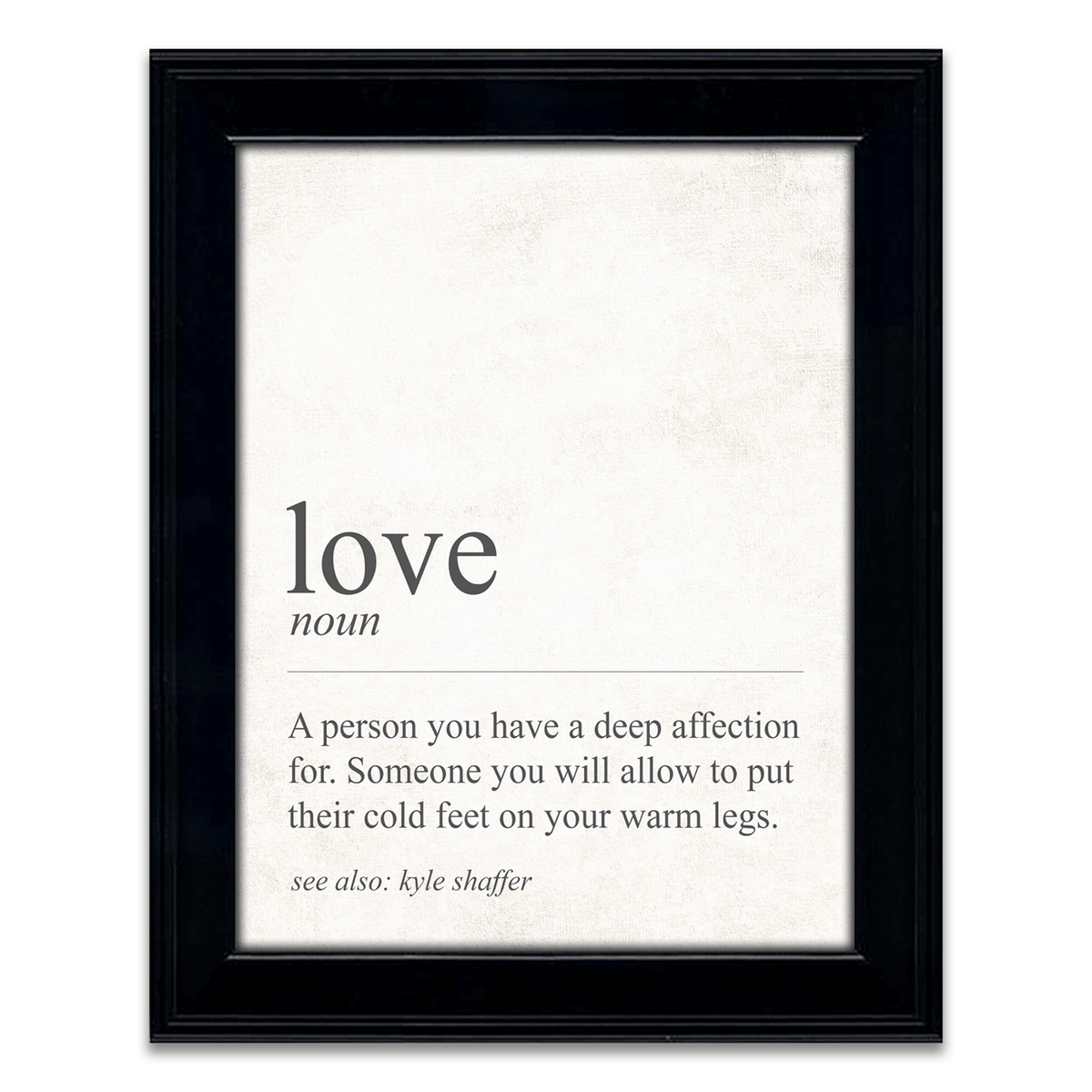 Personal-Prints art 14&quot;x17&quot; Framed Under Glass The Definition of Love