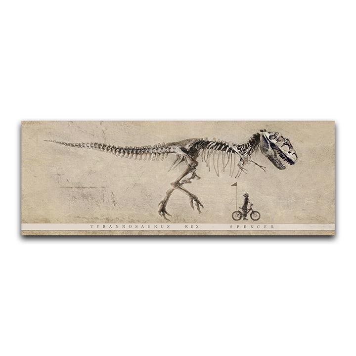 Personal-Prints art 9.5"x26" Block Mount The Dinosaur and Me