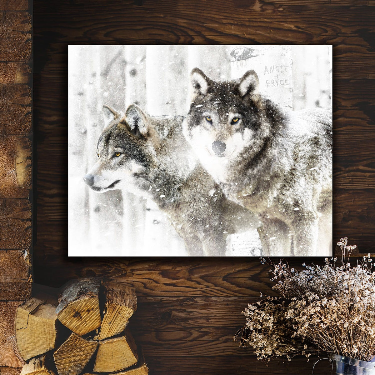 Personal-Prints art Timber Wolves Personalized Gift