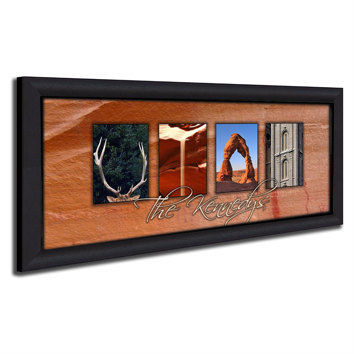 Personal-Prints art 13.5&quot;x32.5&quot; Framed Canvas UTAH - State Name Art