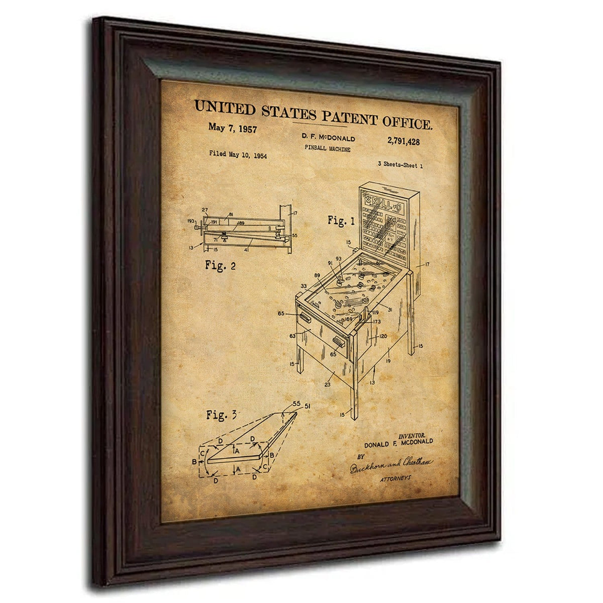 Personal-Prints art Pinball Machine Video Games - Patent Art