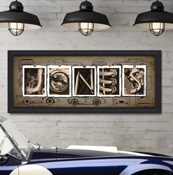 Vintage Automobile Cars Letter Name Print - Personal Prints - Personal ...
