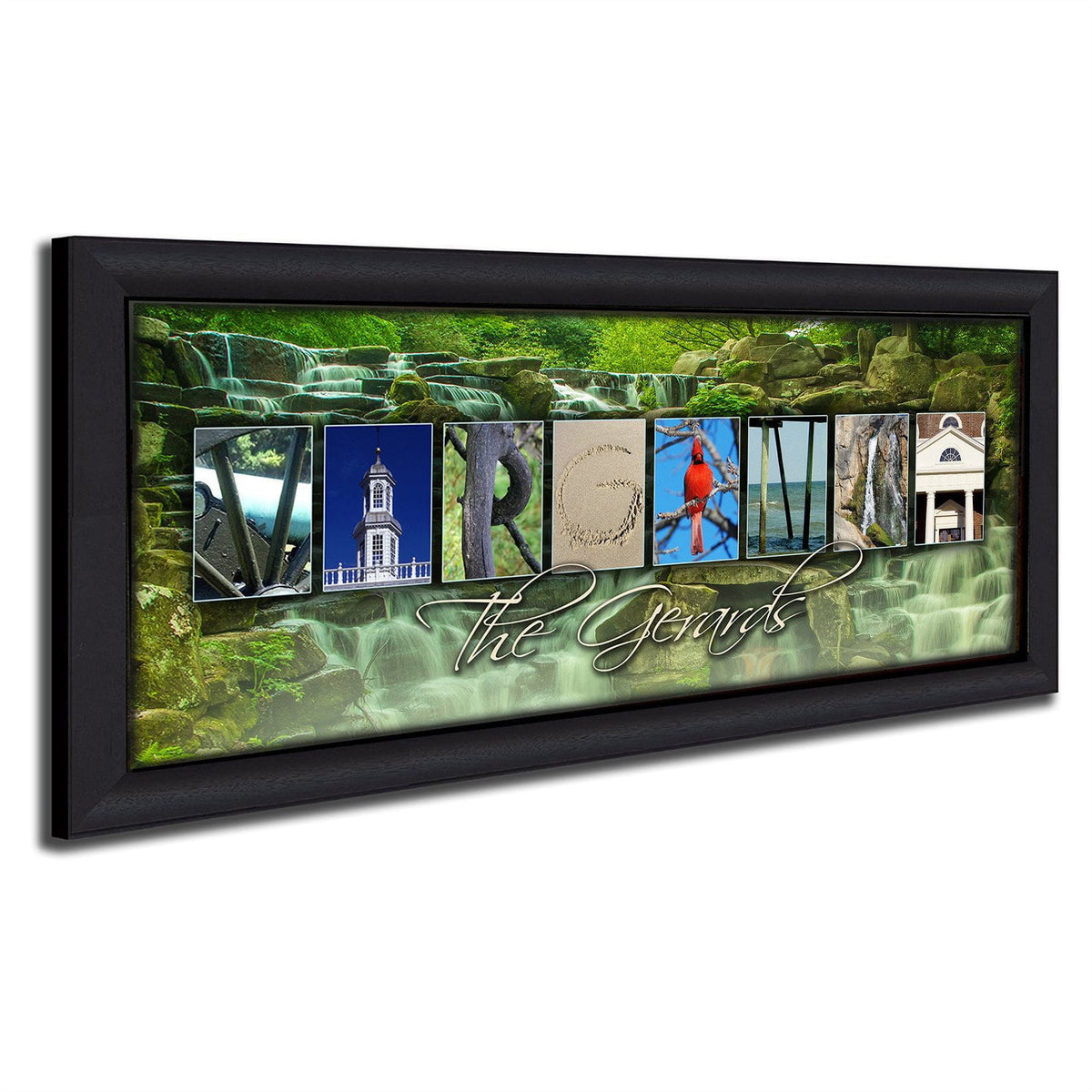 Personal-Prints art 13.5&quot;x32.5&quot; Framed Canvas VIRGINIA - State Name Art