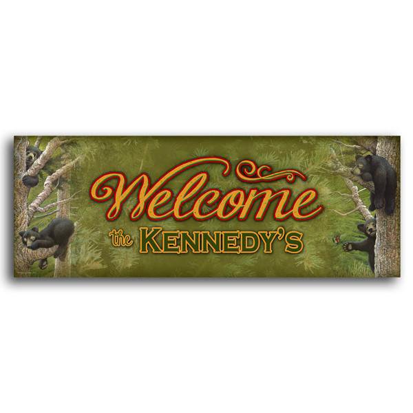 Personal-Prints art Welcome Bear Cub Sign