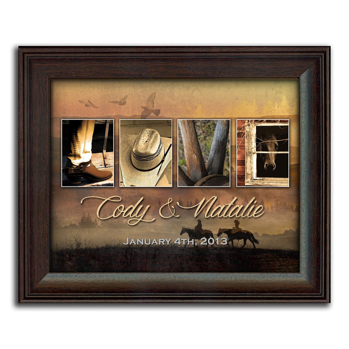 Personal-Prints art 12&quot;x15&quot; Under Glass Western Love Letters