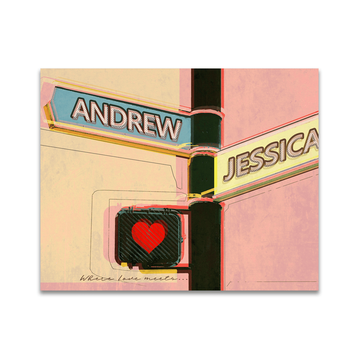 Personal-Prints art 11&quot;x14&quot; Block Mount Where Love Meets