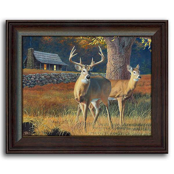 Personal-Prints art 14&quot;x17&quot; Under Glass Whitetail Morning