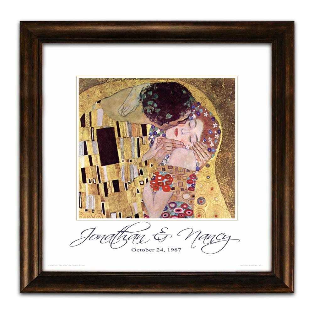 Personalized art print of the masterpiece &quot;The Kiss&quot; by Gustav Klimt - Personal-Prints